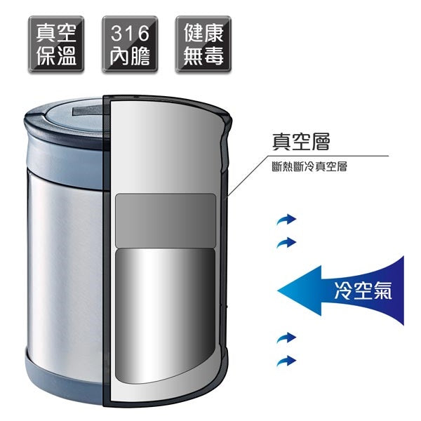 Le idea│PERFECT ultimate 316 stainless steel portable vacuum stew pot conditioning pot thermos jar