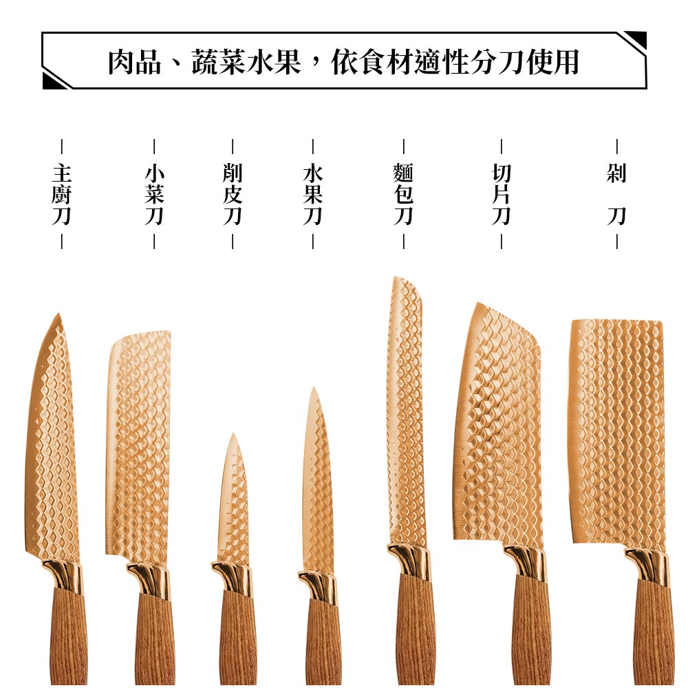 Le idea│PERFECT Titanium Knife Chopping Knife Slicing Knife Small Kitchen Knife Chef's Knife Bread Knife Fruit Knife Paring Knife
