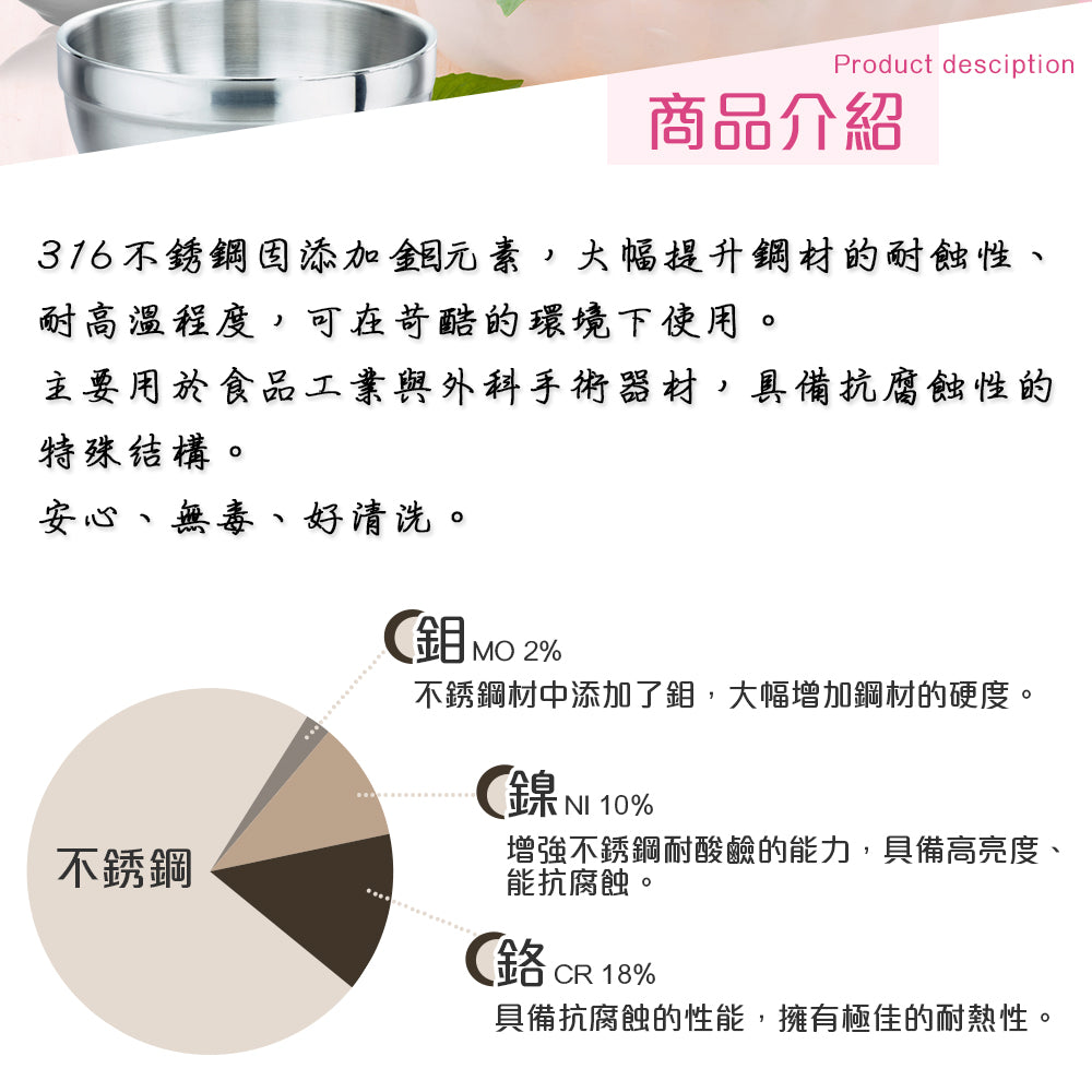 Le idea│PERFECT ultimate 316 stainless steel double-layer bowl insulated bowl anti-scalding bowl