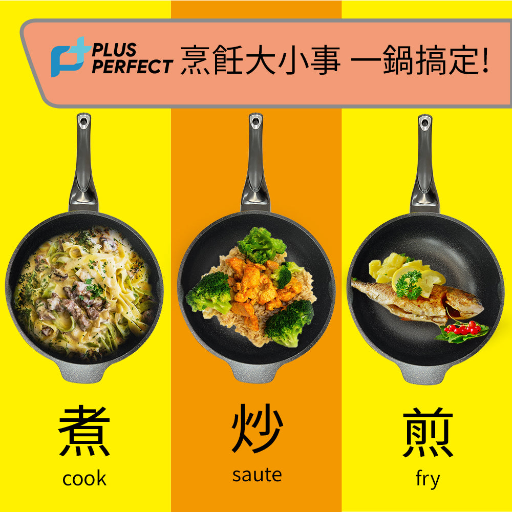 Le idea│CLARE Korean-style non-stick wok Korean-style wok without lid Made in Korea