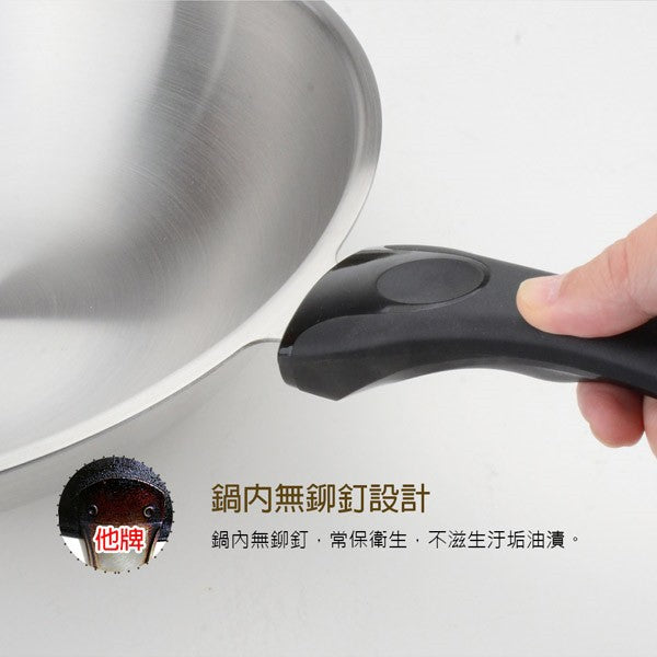 Le idea│Zhangchujingpin 316 stainless steel seven-layer composite gold wok with lid