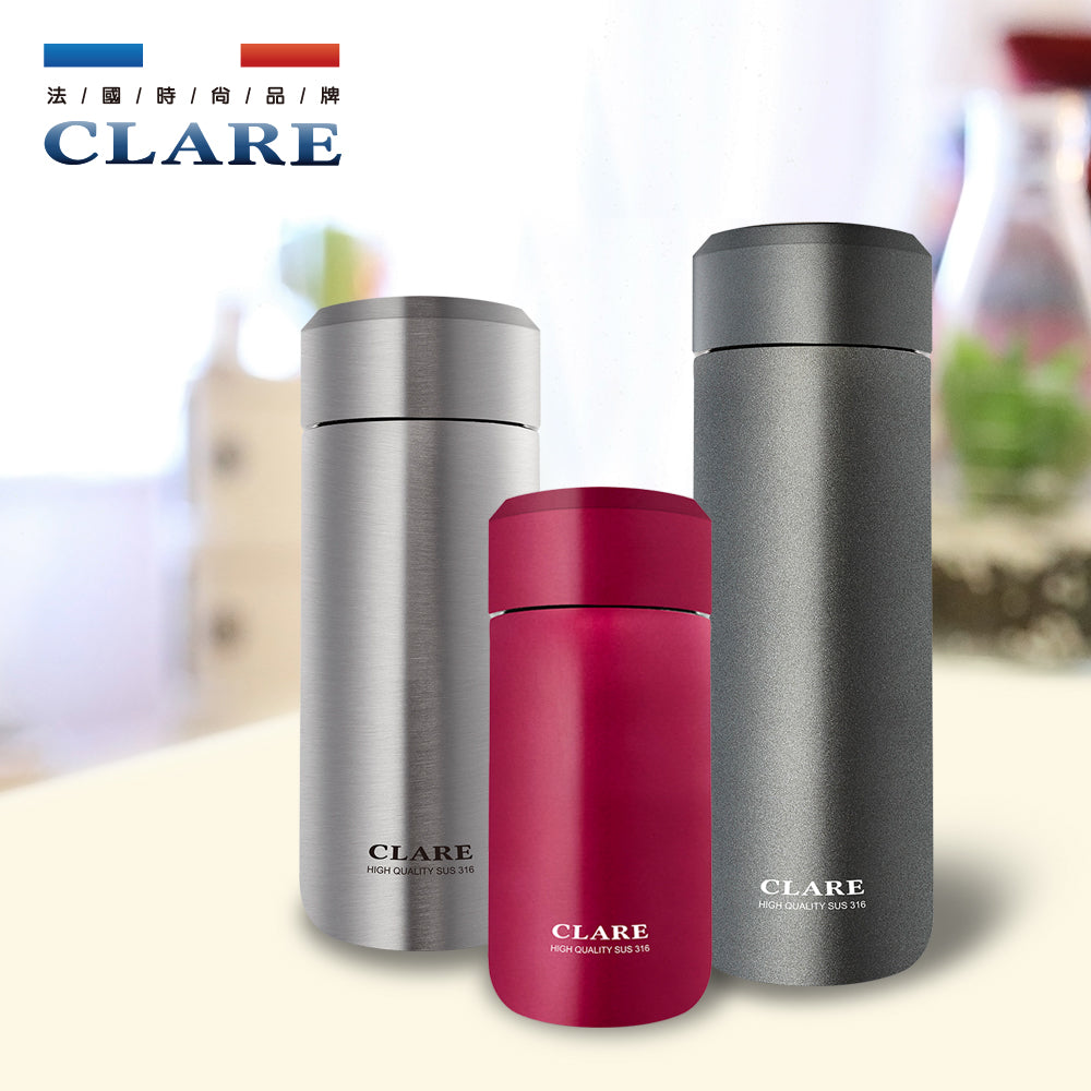 Le idea 樂德兒│CLARE 晶鑽 316不鏽鋼 真空全鋼杯 真空保溫杯