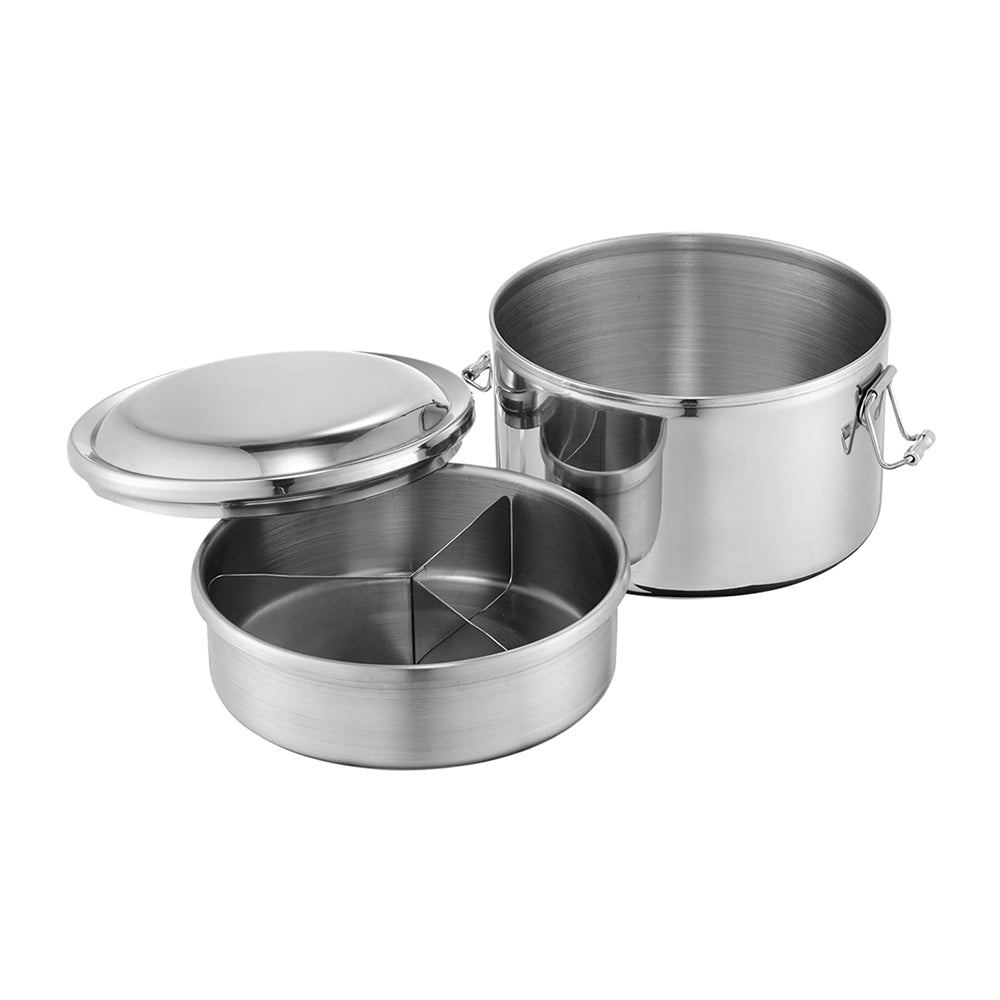 Le idea│PERFECT ultimate 316 stainless steel double-layer round lunch box lunch box lunch box divided lunch box