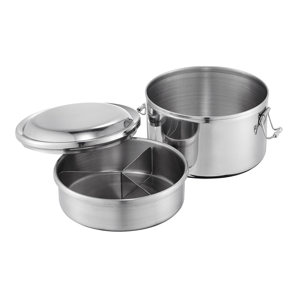Le idea│PERFECT ultimate 316 stainless steel double-layer round lunch box lunch box lunch box divided lunch box