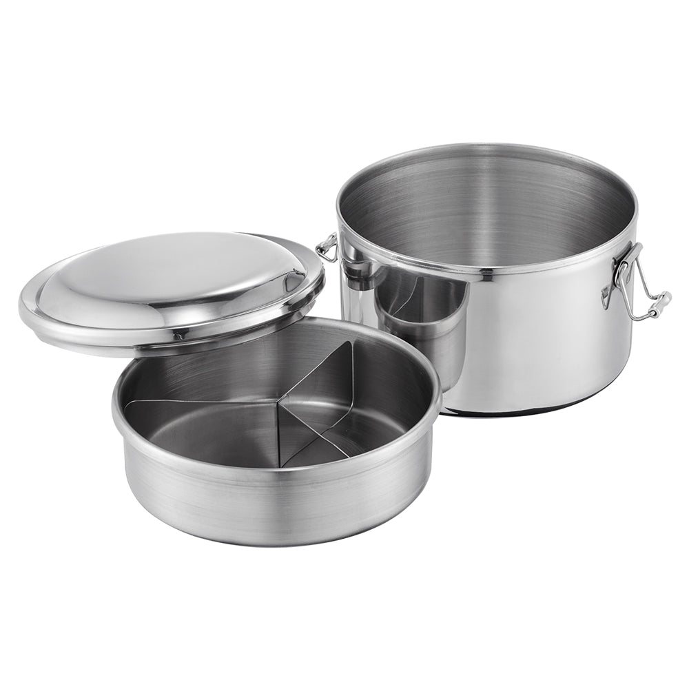Le idea│PERFECT ultimate 316 stainless steel double-layer round lunch box lunch box lunch box divided lunch box