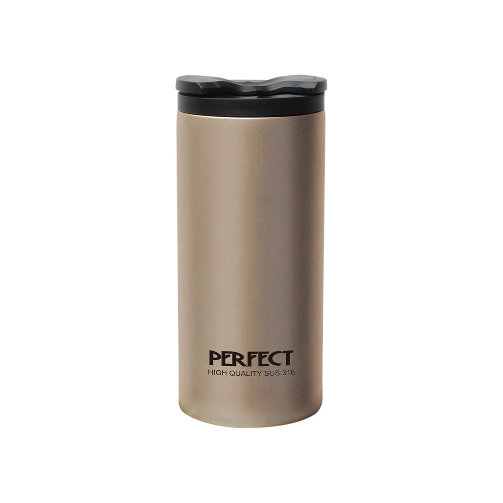 Le idea│PERFECT ultimate 316 stainless steel vacuum double lid coffee cup straight drinking cup