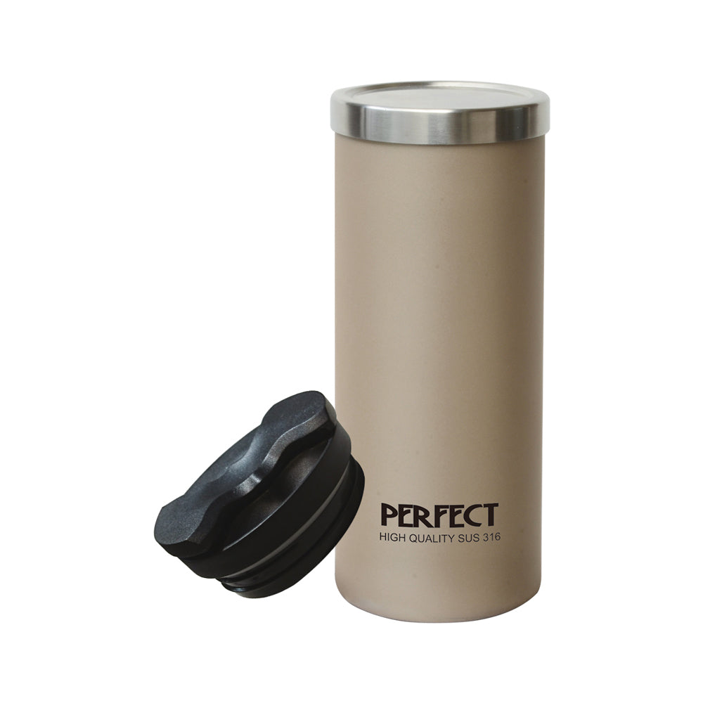 Le idea│PERFECT ultimate 316 stainless steel vacuum double lid coffee cup straight drinking cup