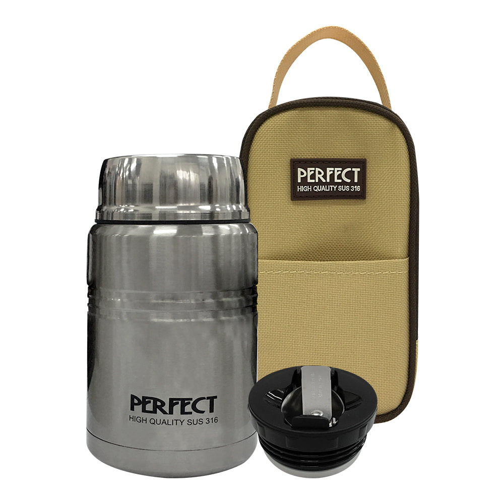 Le idea│PERFECT ultimate 316 stainless steel vacuum stew pot with carrying bag smoldering cup food thermos