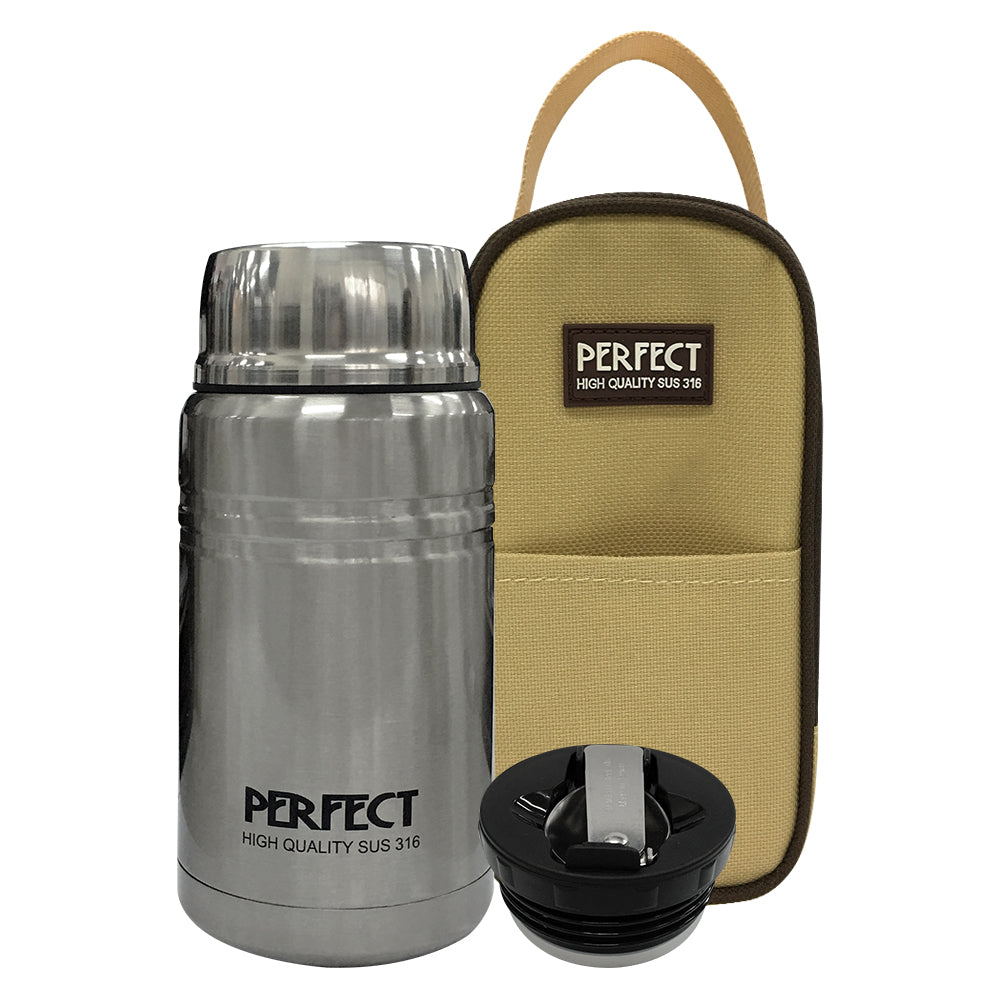 Le idea│PERFECT ultimate 316 stainless steel vacuum stew pot with carrying bag smoldering cup food thermos