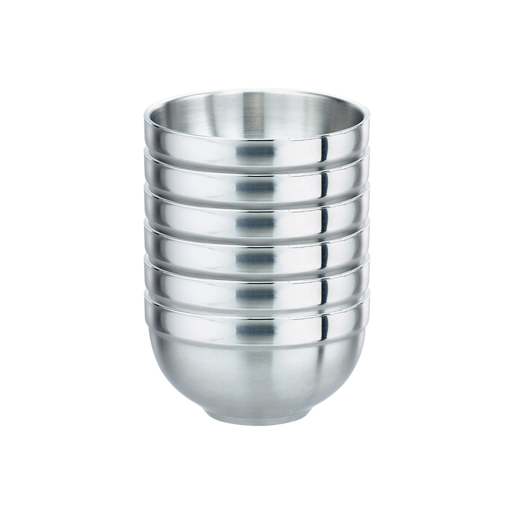 Le idea│PERFECT 316 stainless steel double-layer bowl set of six insulated bowls