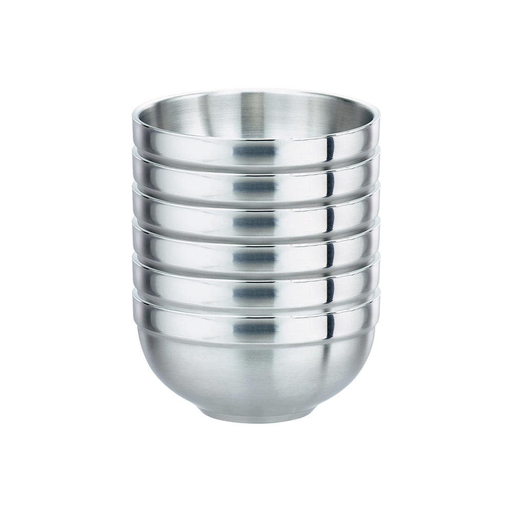 Le idea│PERFECT 316 stainless steel double-layer bowl set of six insulated bowls