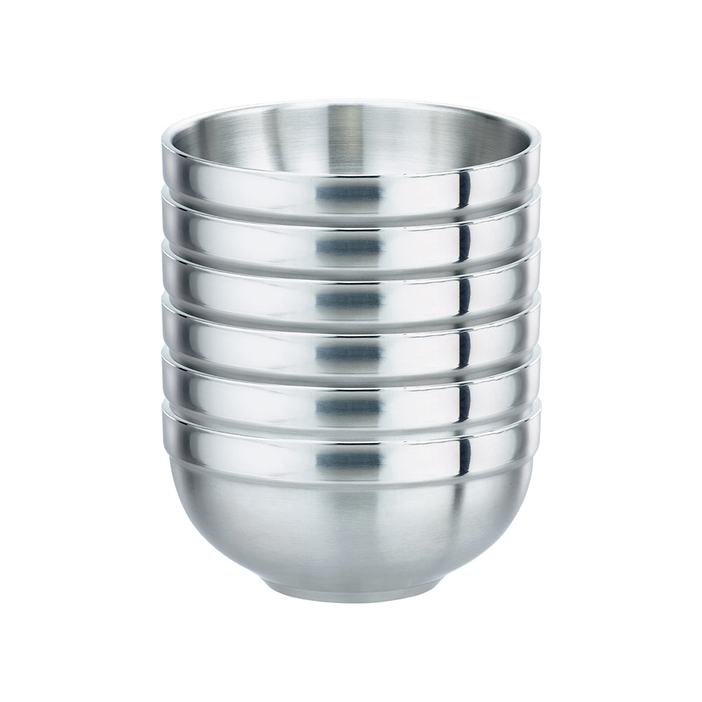 Le idea│PERFECT 316 stainless steel double-layer bowl set of six insulated bowls