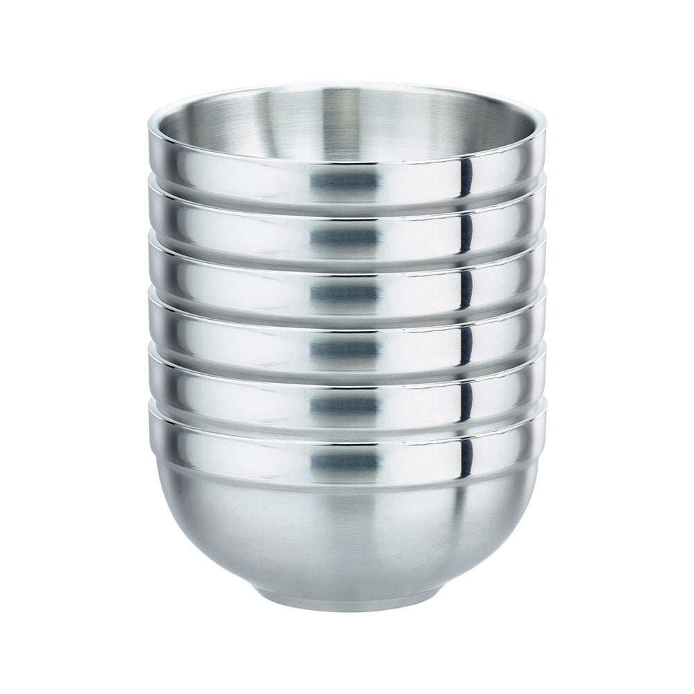 Le idea│PERFECT 316 stainless steel double-layer bowl set of six insulated bowls