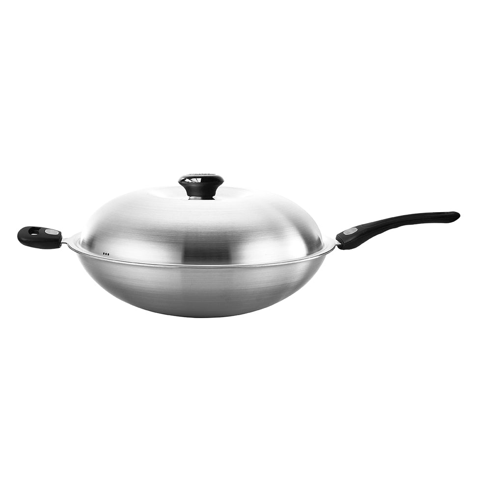 Le idea│PERFECT Jinzhi 316 stainless steel patented non-stick wok with lid