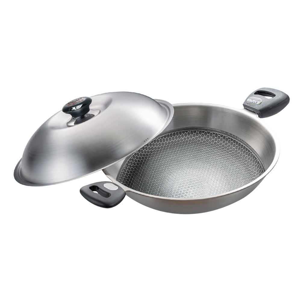 Le idea│PERFECT Jinzhi 316 stainless steel patented non-stick wok with lid