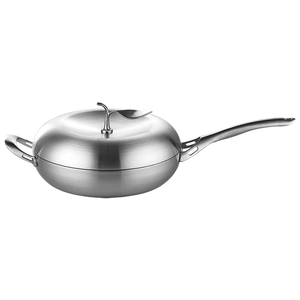 Le idea│PERFECT apple-shaped 316 stainless steel seven-layer composite gold pan 28cm with lid