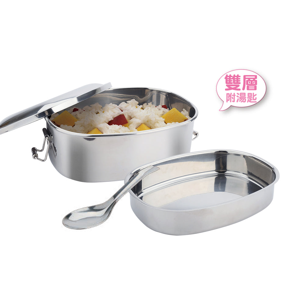 Le idea│PERFECT 316 stainless steel square double-layer lunch box