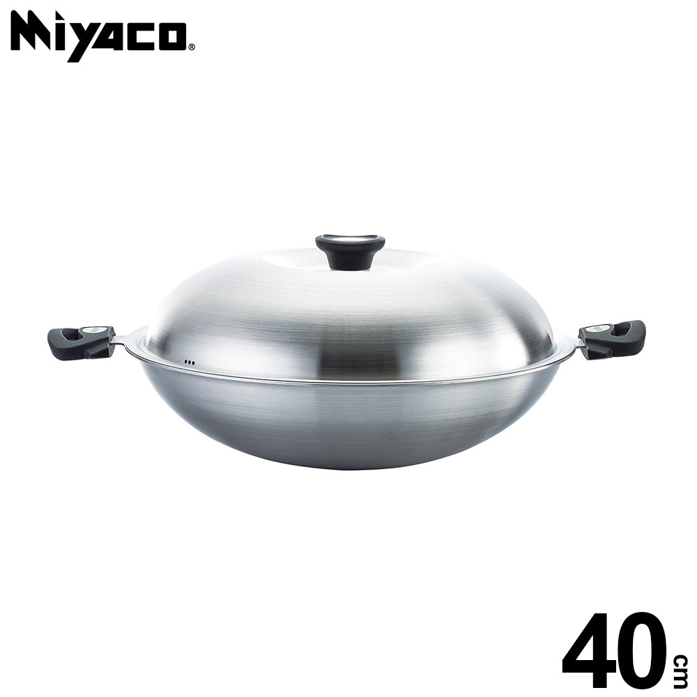 Le idea│Miyaco new 316 stainless steel mesh non-stick wok honeycomb non-stick wok with lid