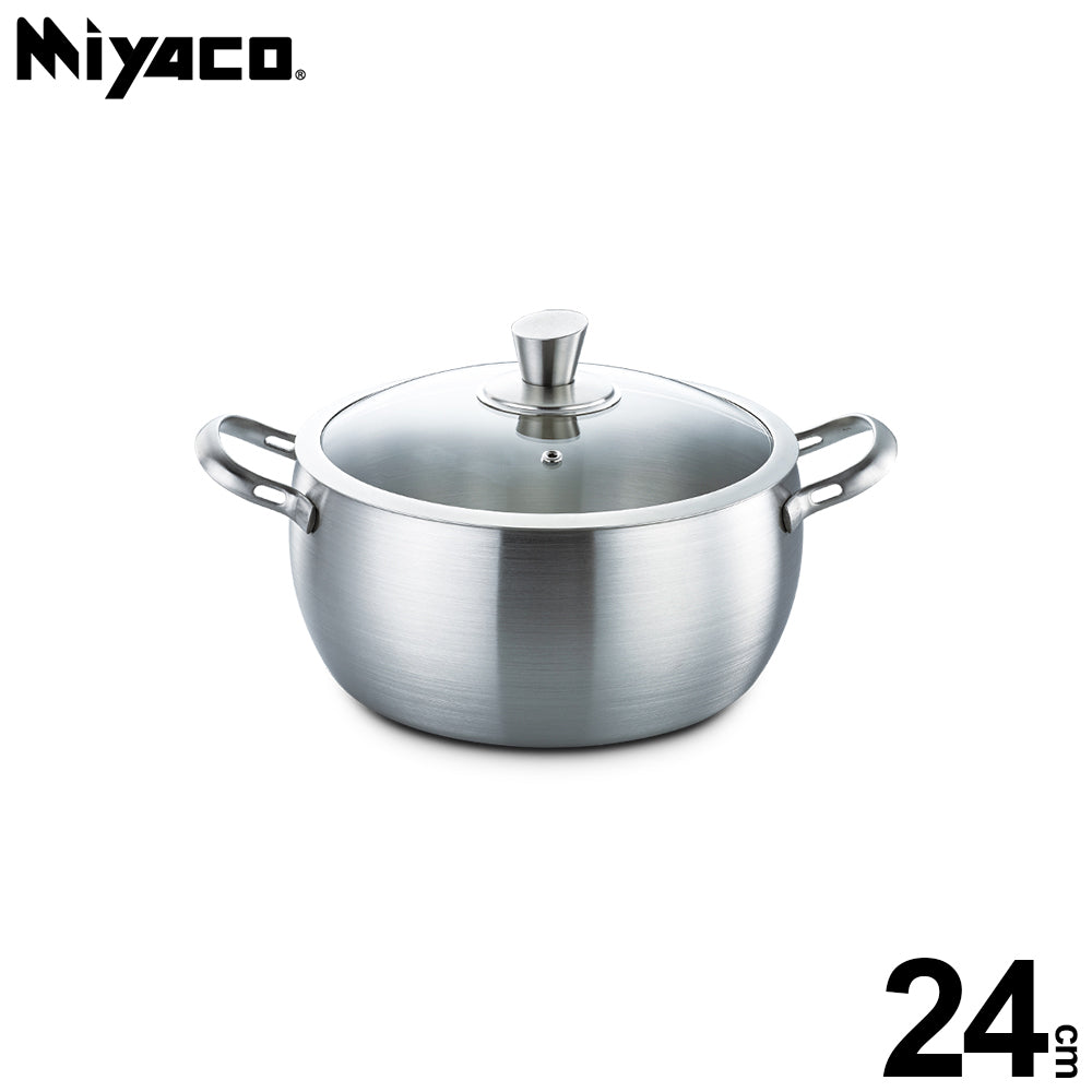 Le idea│Miyaco elegant 316 stainless steel seven-layer composite gold soup pot IH