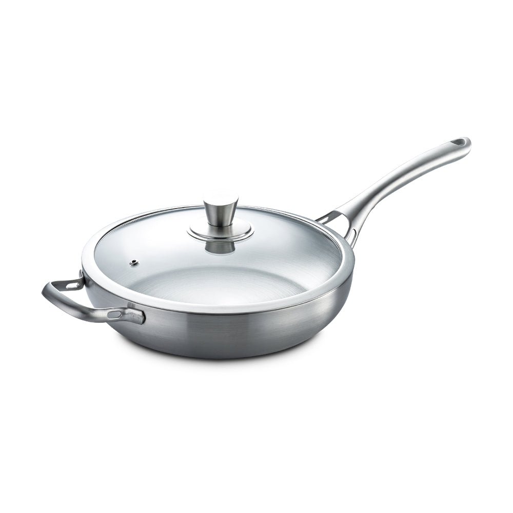Le idea│Miyaco elegant 316 stainless steel seven-layer composite gold pan IH 28cm