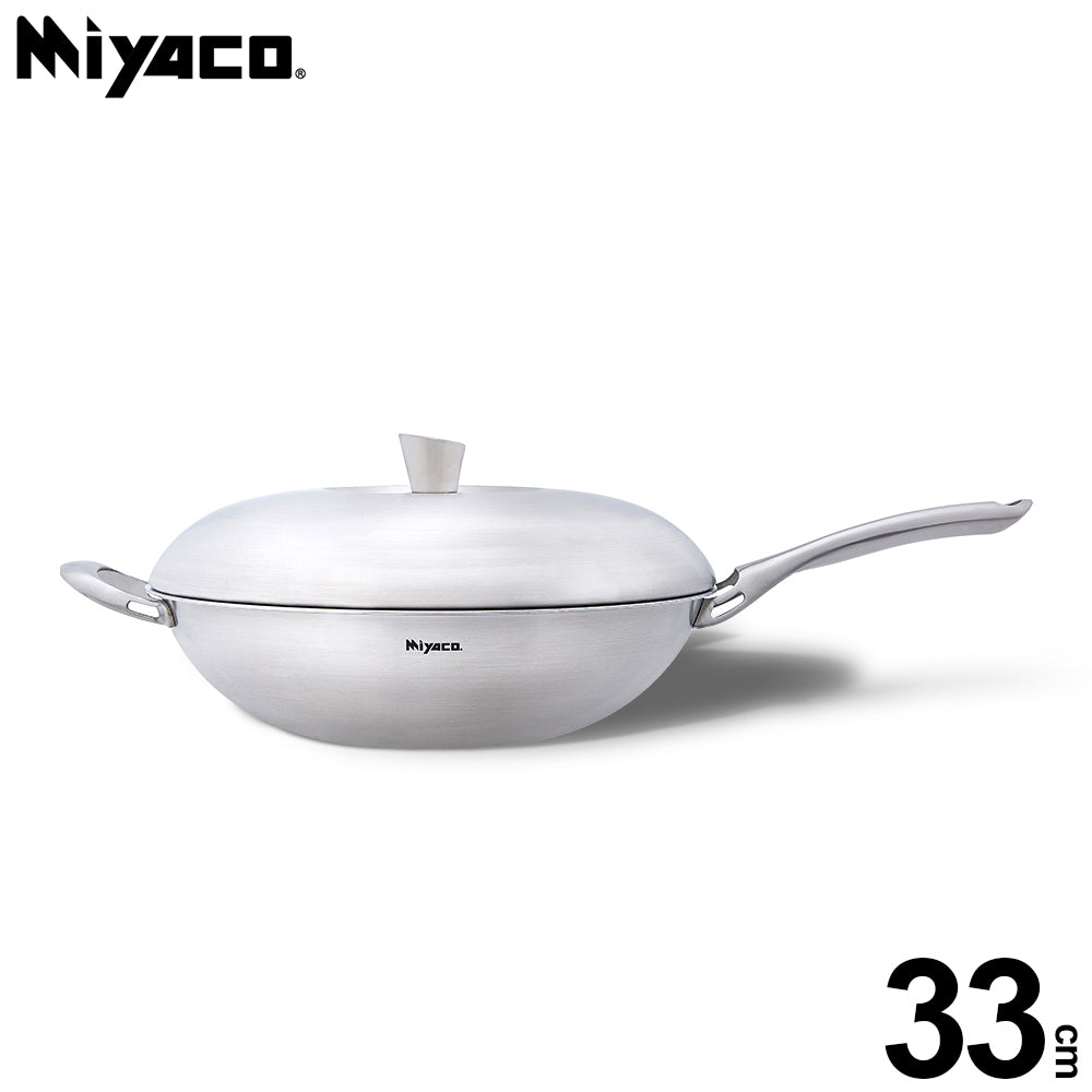 Le idea│Miyaco Ringo 316 stainless steel seven-layer composite gold wok IH