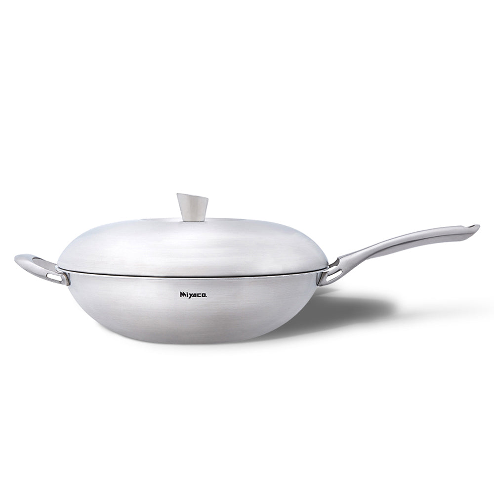 Le idea│Miyaco Ringo 316 stainless steel seven-layer composite gold wok IH
