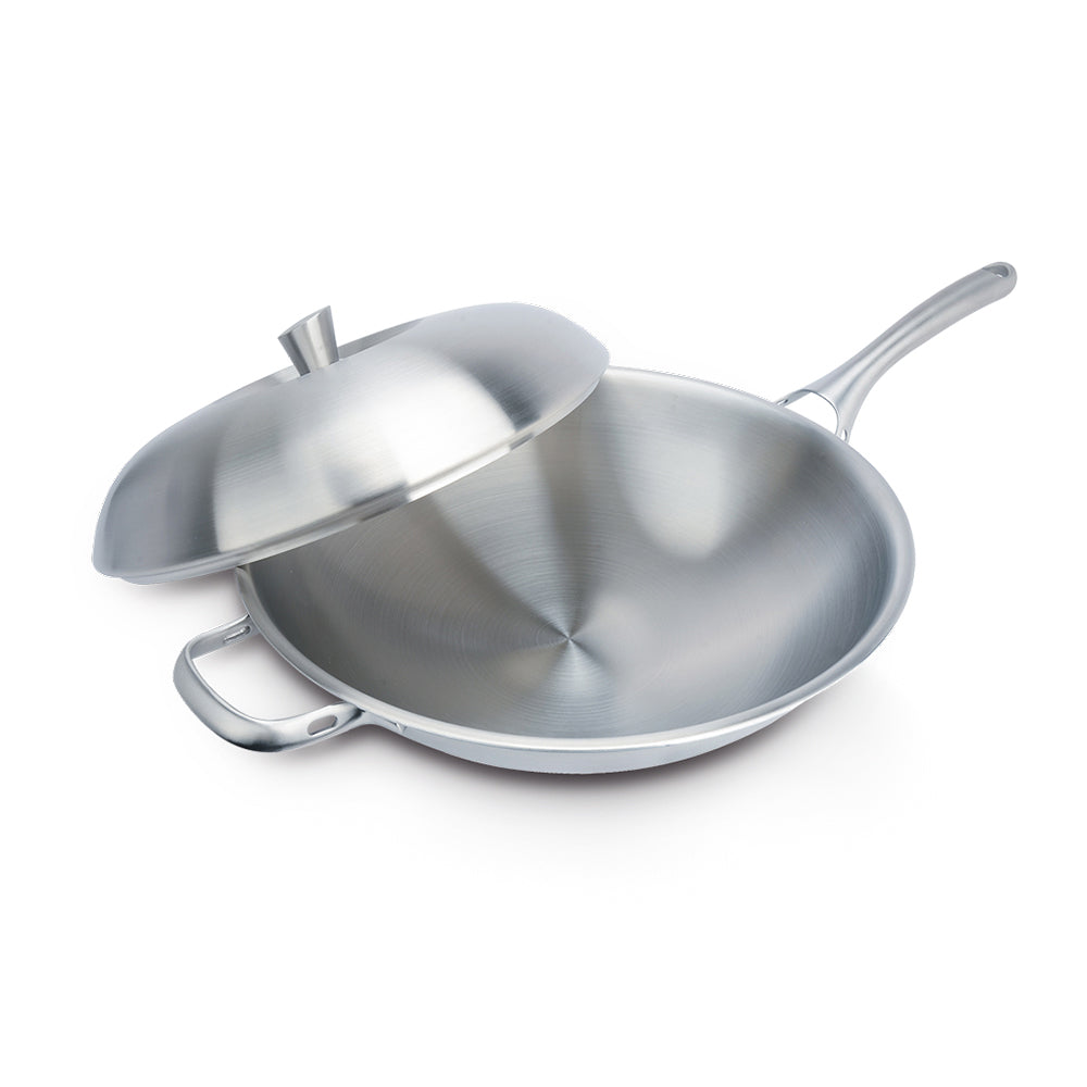 Le idea│Miyaco elegant 316 stainless steel seven-layer composite gold wok IH