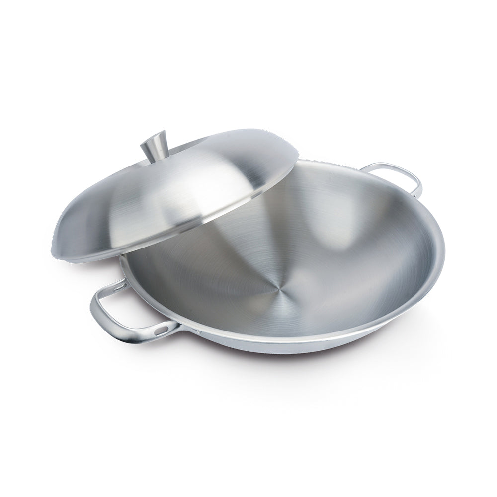 Le idea│Miyaco elegant 316 stainless steel seven-layer composite gold wok IH