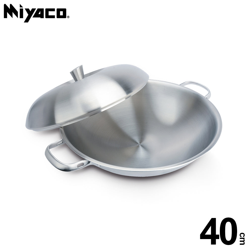 Le idea│Miyaco elegant 316 stainless steel seven-layer composite gold wok IH