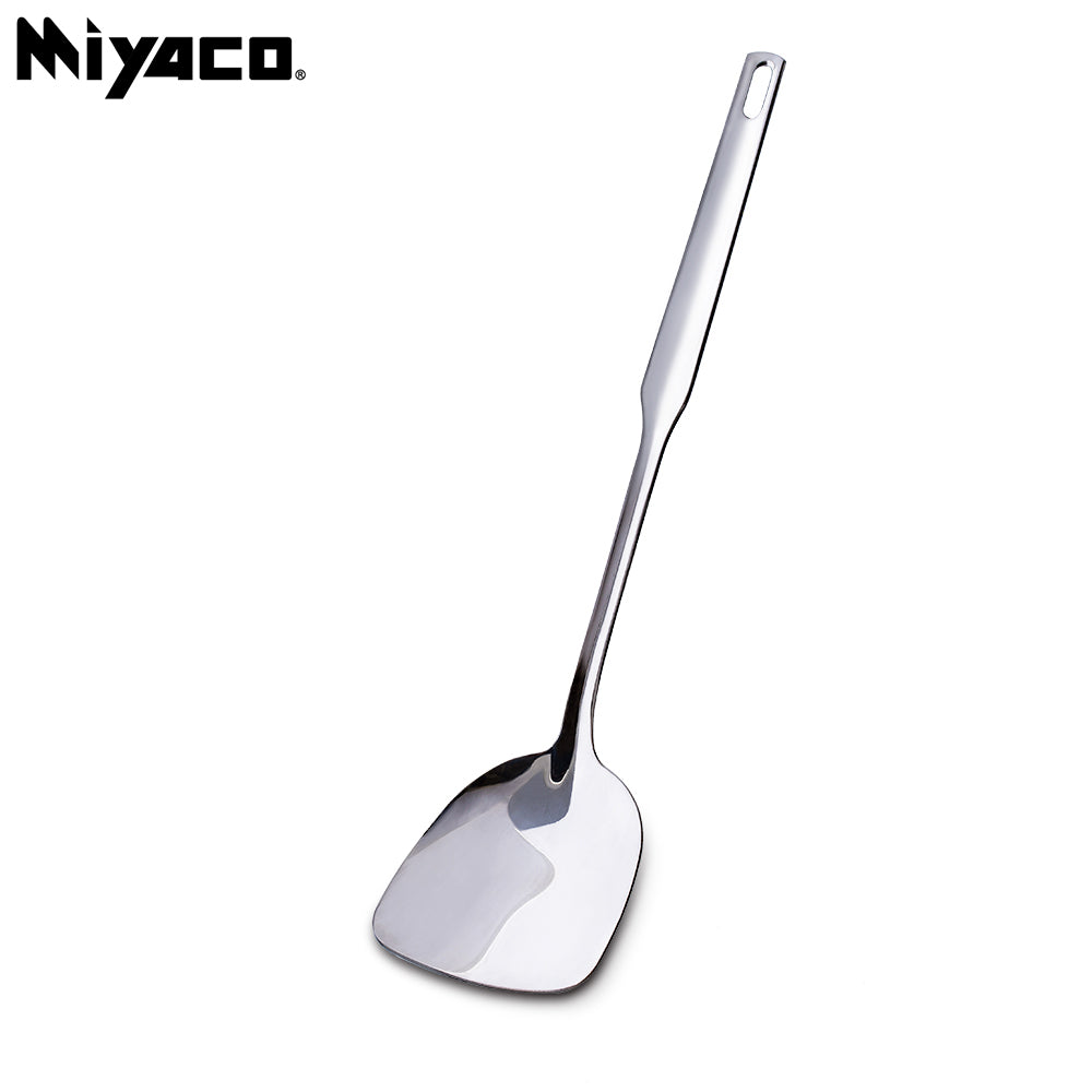 Le idea│Miyaco classic 316 stainless steel cooking utensils frying spoon slotted frying spoon large slotted spoon soup spoon