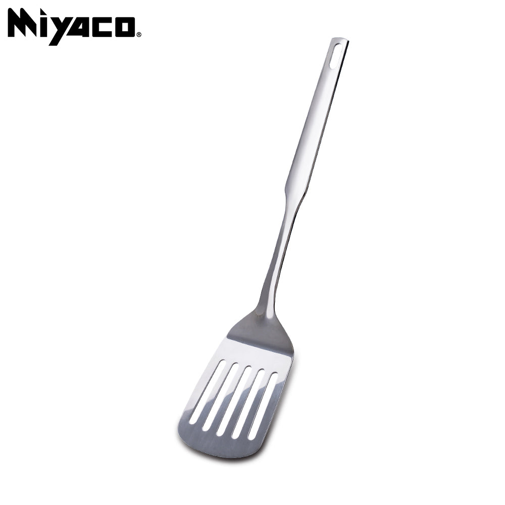 Le idea│Miyaco classic 316 stainless steel cooking utensils frying spoon slotted frying spoon large slotted spoon soup spoon