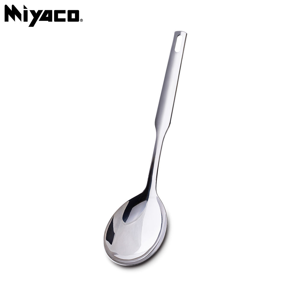 Le idea│Miyaco classic 316 stainless steel cooking utensils frying spoon slotted frying spoon large slotted spoon soup spoon