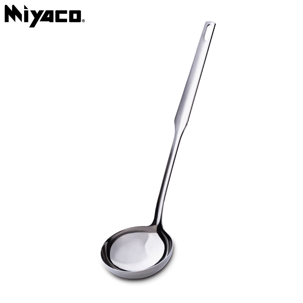 Le idea│Miyaco classic 316 stainless steel cooking utensils frying spoon slotted frying spoon large slotted spoon soup spoon