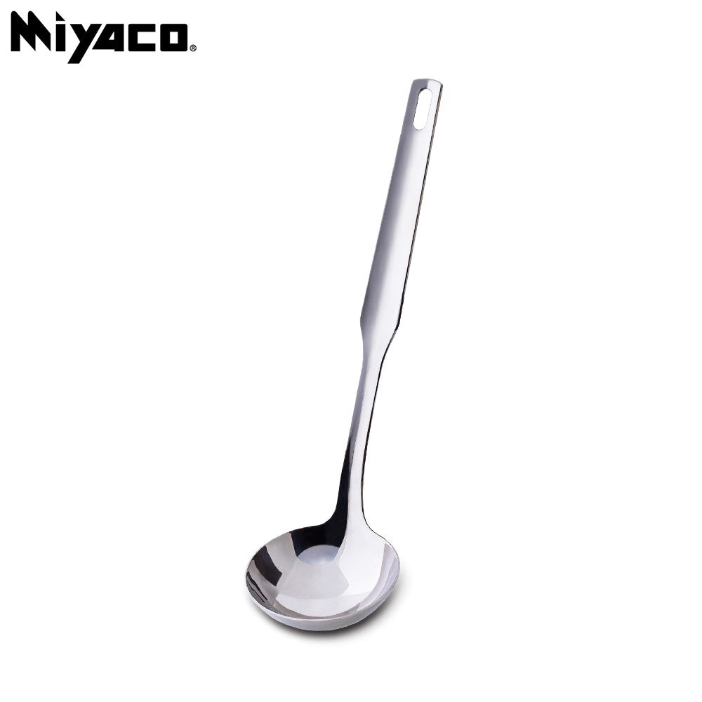 Le idea│Miyaco classic 316 stainless steel cooking utensils frying spoon slotted frying spoon large slotted spoon soup spoon