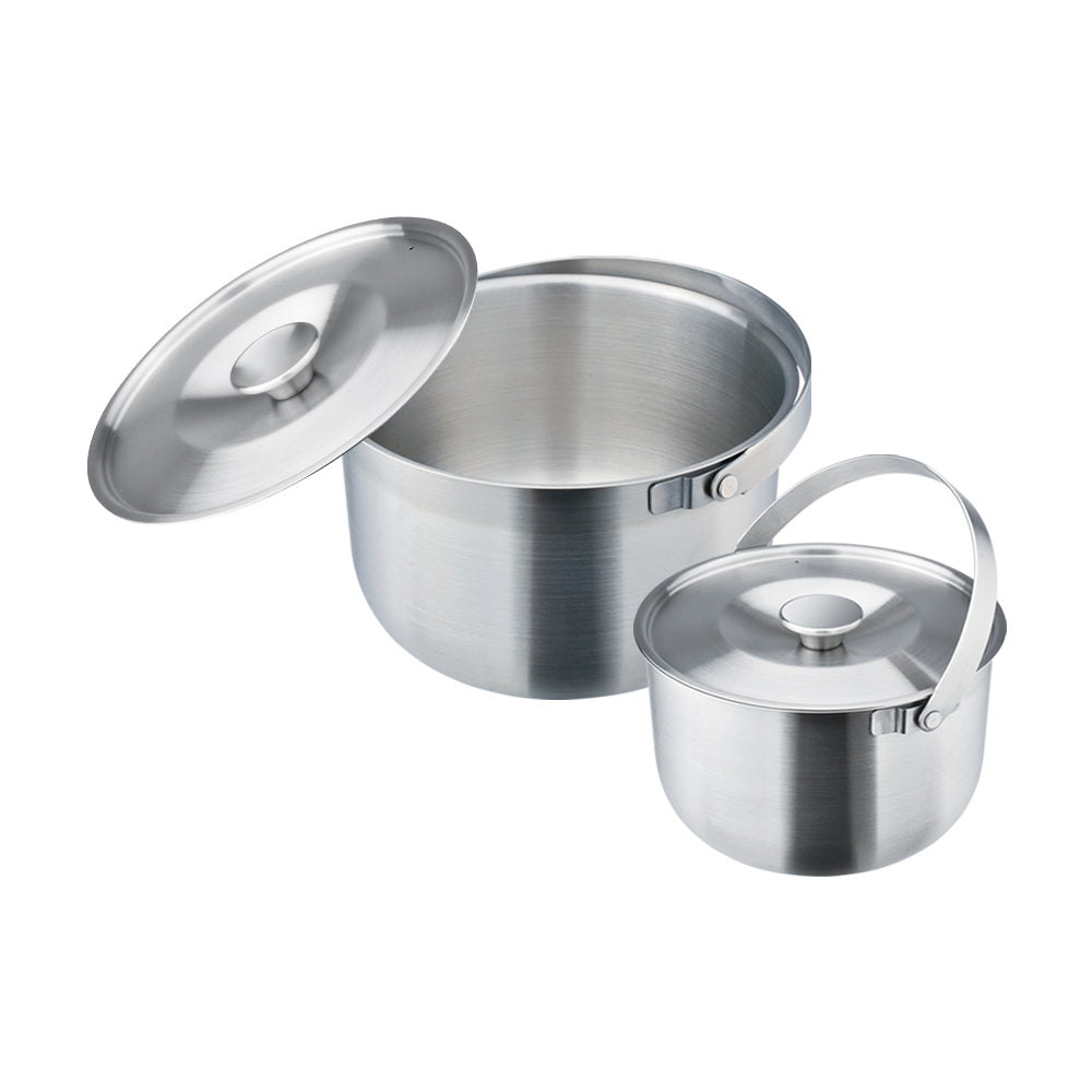 Le idea│Miyaco 316 stainless steel portable cooking pot set of two