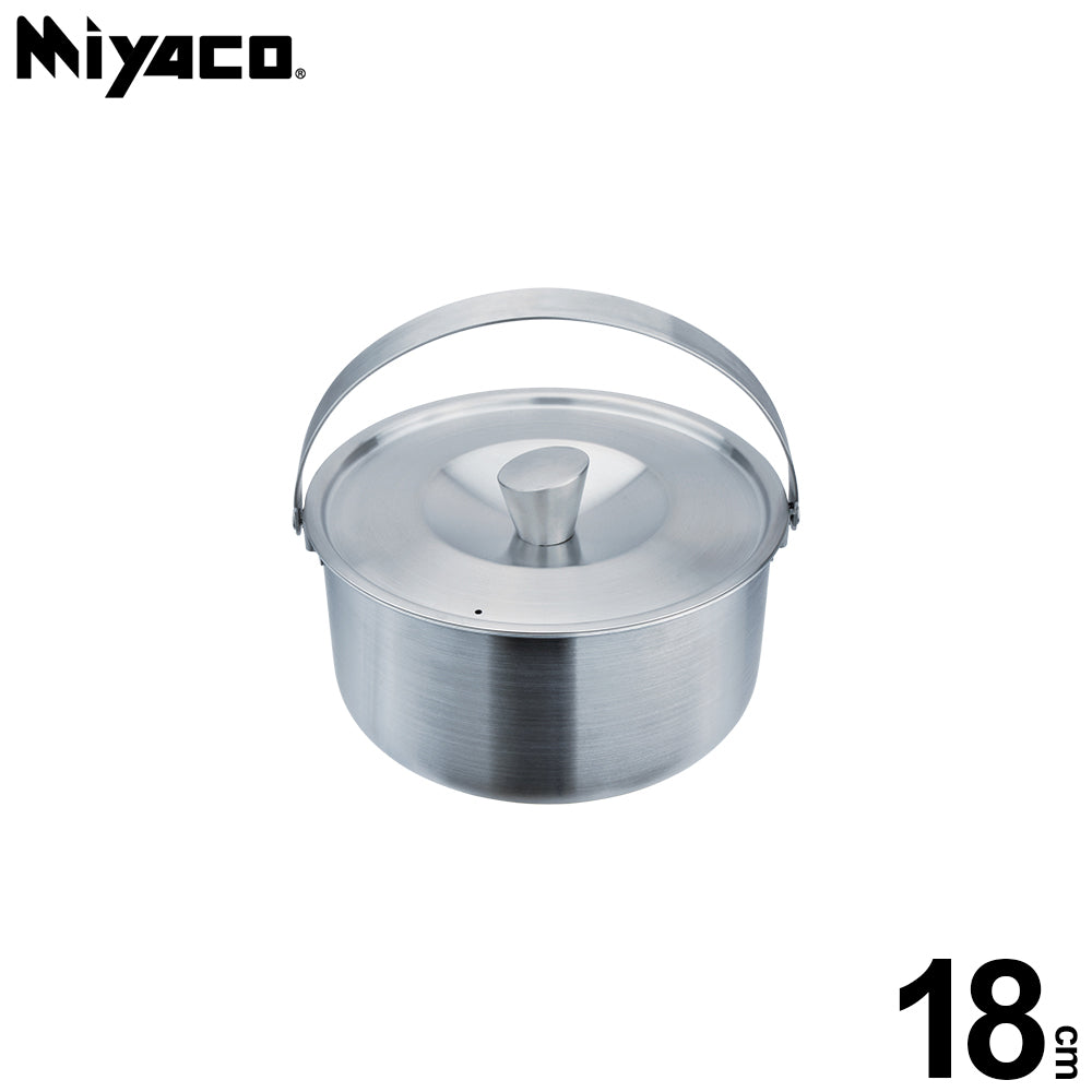 Le idea│Miyaco classic 316 stainless steel five-layer composite gold portable cooking pot and handle soup pot IH with lid