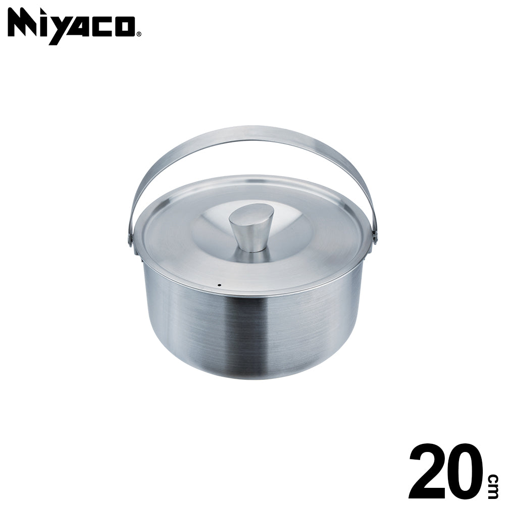 Le idea│Miyaco classic 316 stainless steel five-layer composite gold portable cooking pot and handle soup pot IH with lid