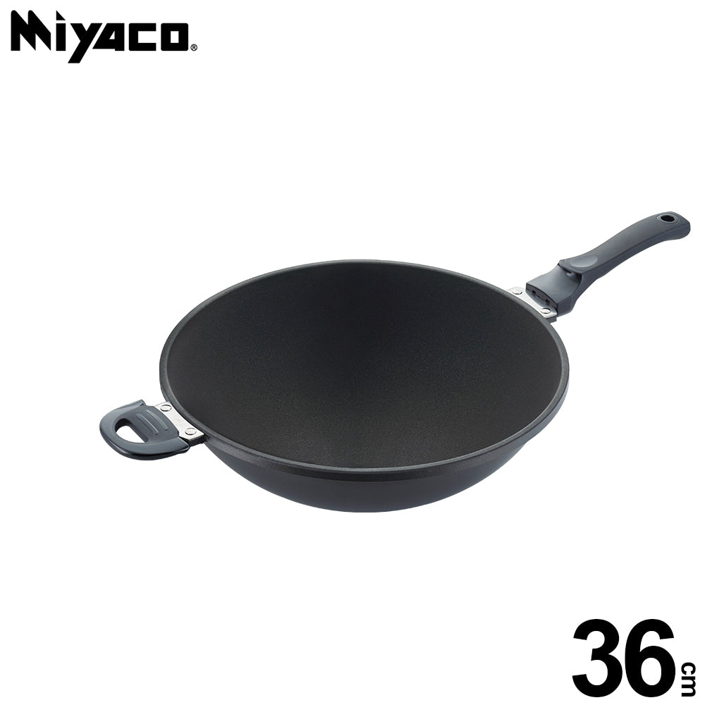 Le idea│Miyaco far-infrared ceramic non-stick wok can be used with a shovel without a lid