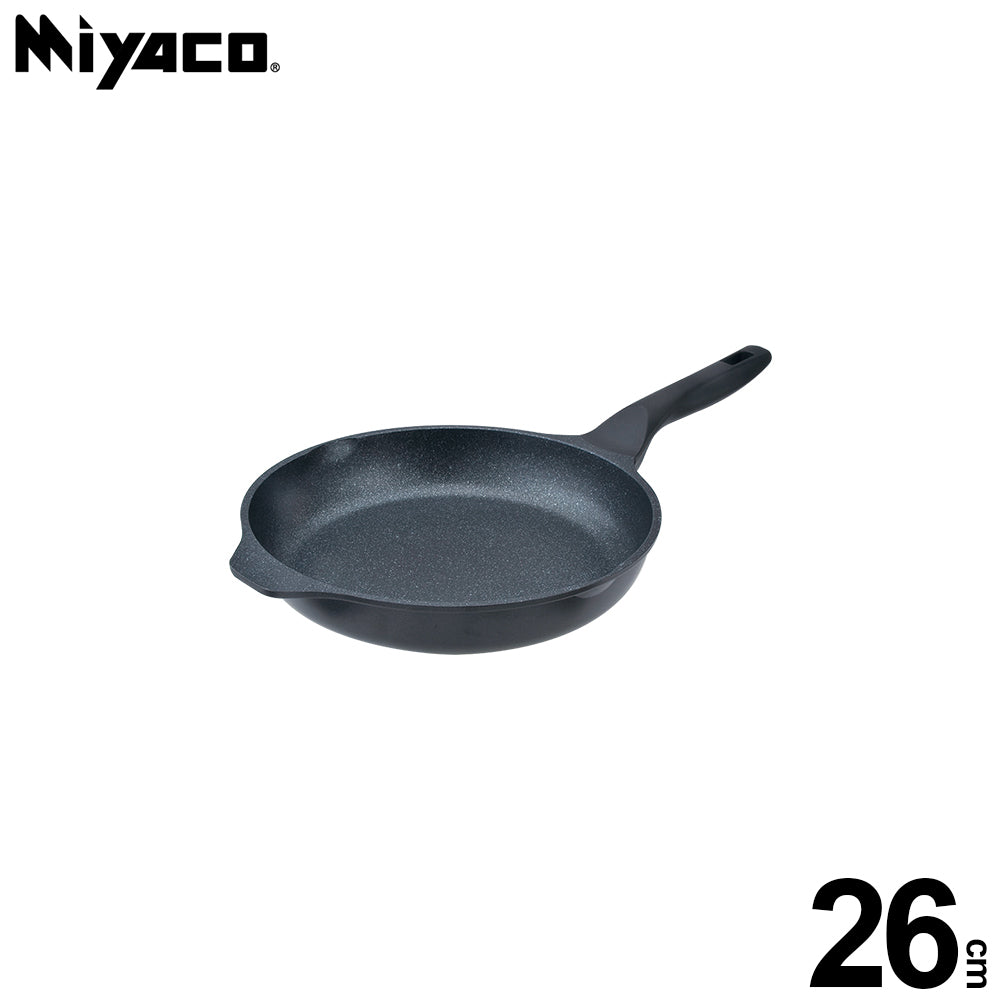 Le idea│Miyaco mineral rock casting non-stick frying pan IH without lid