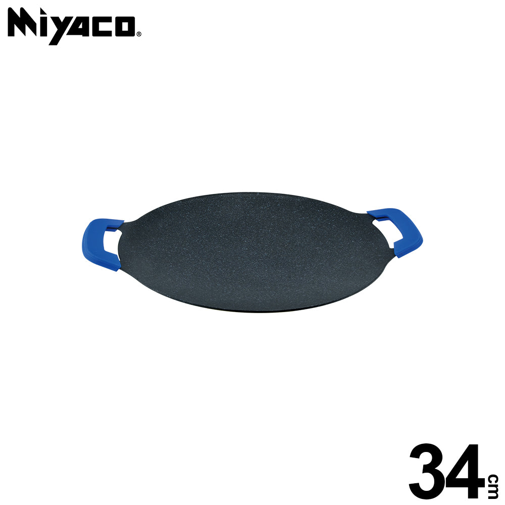 Le idea│Miyaco mineral rock casting non-stick baking pan Korean barbecue plate moon baking pan round baking pan camping artifact IH