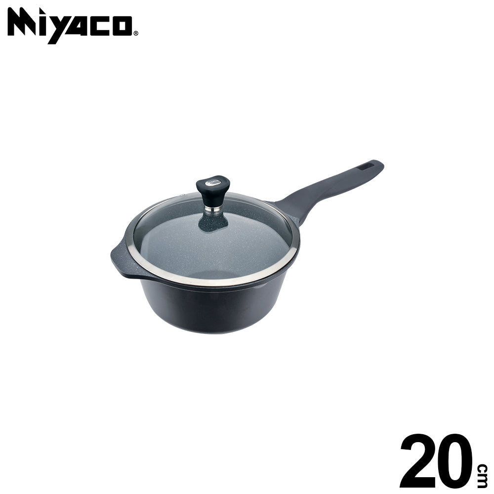 Le idea│Miyaco mineral rock casting non-stick snow pan soup pot IH without lid