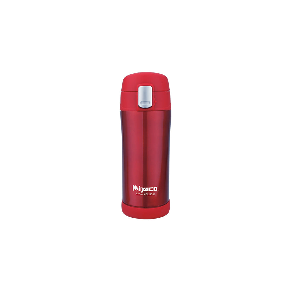 Le idea│Miyaco elegant 316 stainless steel vacuum pop-up insulated cup with pop-up lid direct drinking cup