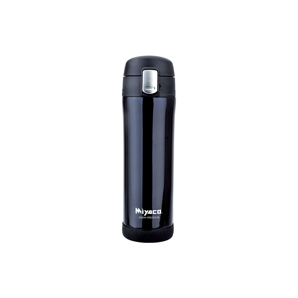 Le idea│Miyaco elegant 316 stainless steel vacuum pop-up insulated cup with pop-up lid direct drinking cup