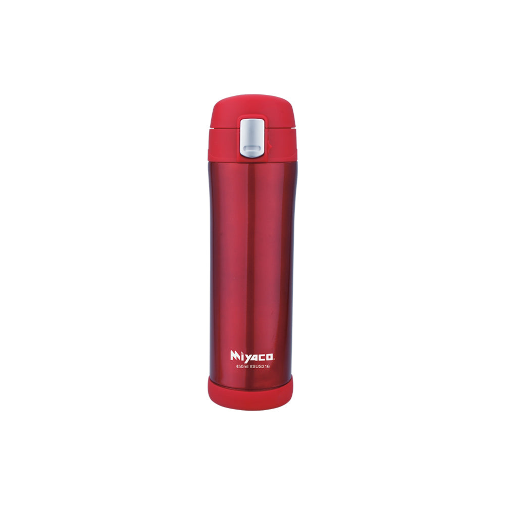 Le idea│Miyaco elegant 316 stainless steel vacuum pop-up insulated cup with pop-up lid direct drinking cup