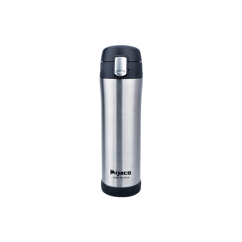 Le idea│Miyaco elegant 316 stainless steel vacuum pop-up insulated cup with pop-up lid direct drinking cup