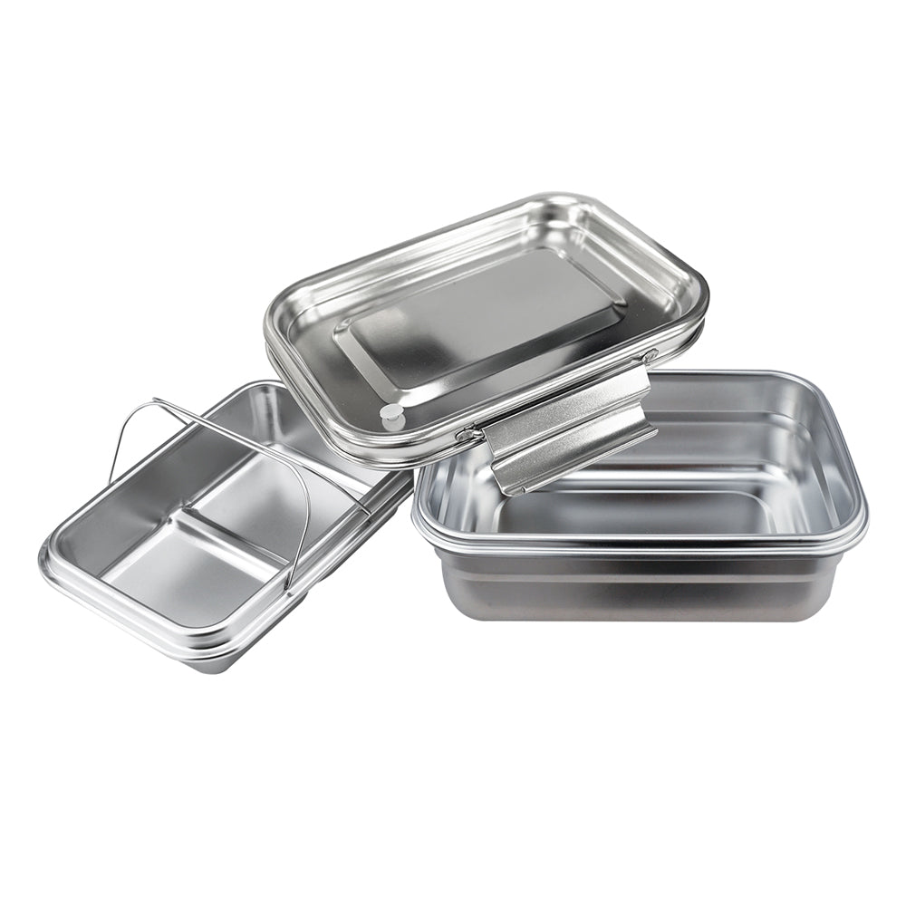 Le idea│PERFECT ultimate 316 stainless steel sealed lunch box square lunch box crisper box