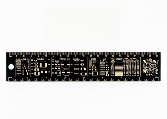 Le idea 樂德兒│20CM PCB Ruler 電路板直尺 電子工程尺 PCB打樣 樂德兒沉金電路板尺