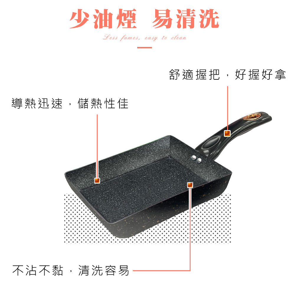 Le idea│CLARE Non-stick Tamagoyaki Omelette Pan Frying Pan IH