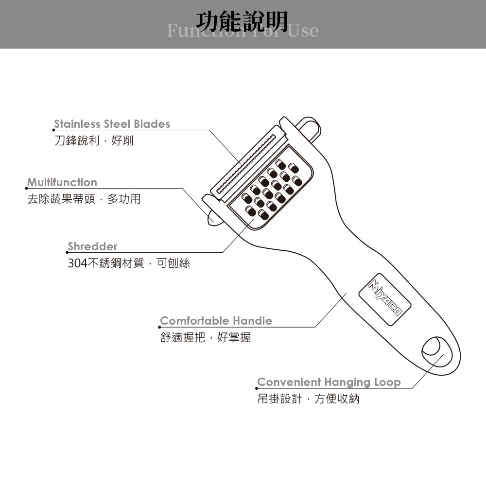 Le idea 樂德兒│Miyaco 米雅可 經典多 功能 刨刀 刨絲器