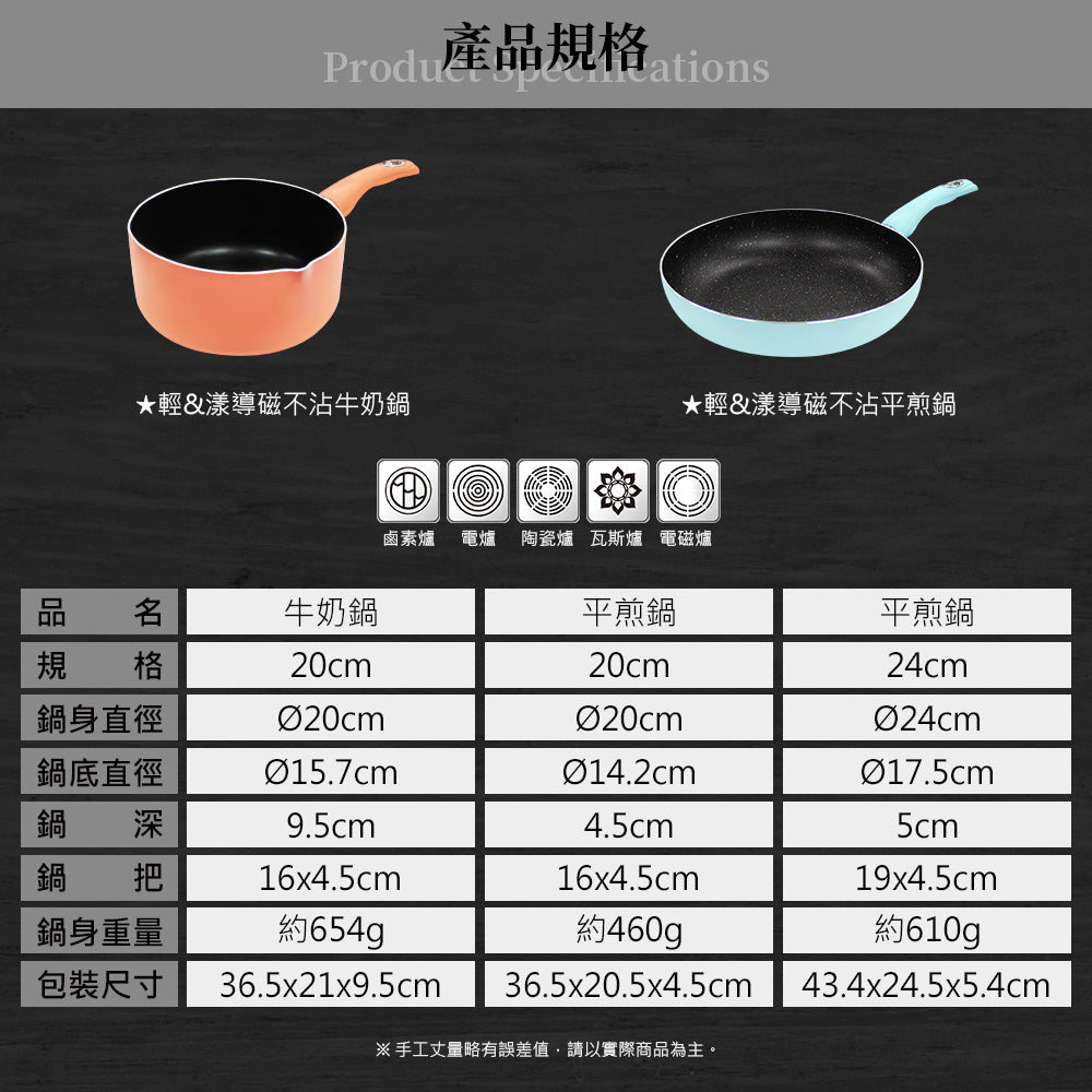 Le idea│Miyaco light magnetic non-stick milk pot single handle pot soup pot snow pan frying pan IH